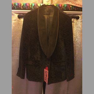 Soft Black Velvet Insomnia Smoking Jacket